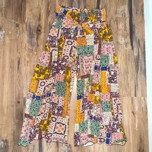 Millibon Colorful Patchwork Wide-Leg Pants
